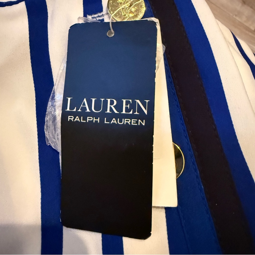 Ralph Lauren striped wide leg Casual Palazzo Pants NWT Size 14 - Picture 4 of 9